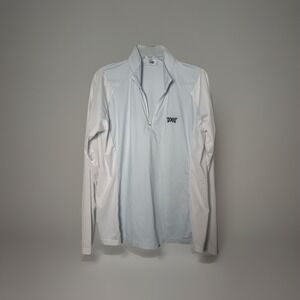 PXG Women's Pullover White Gray Logo Luxury Golfwear M